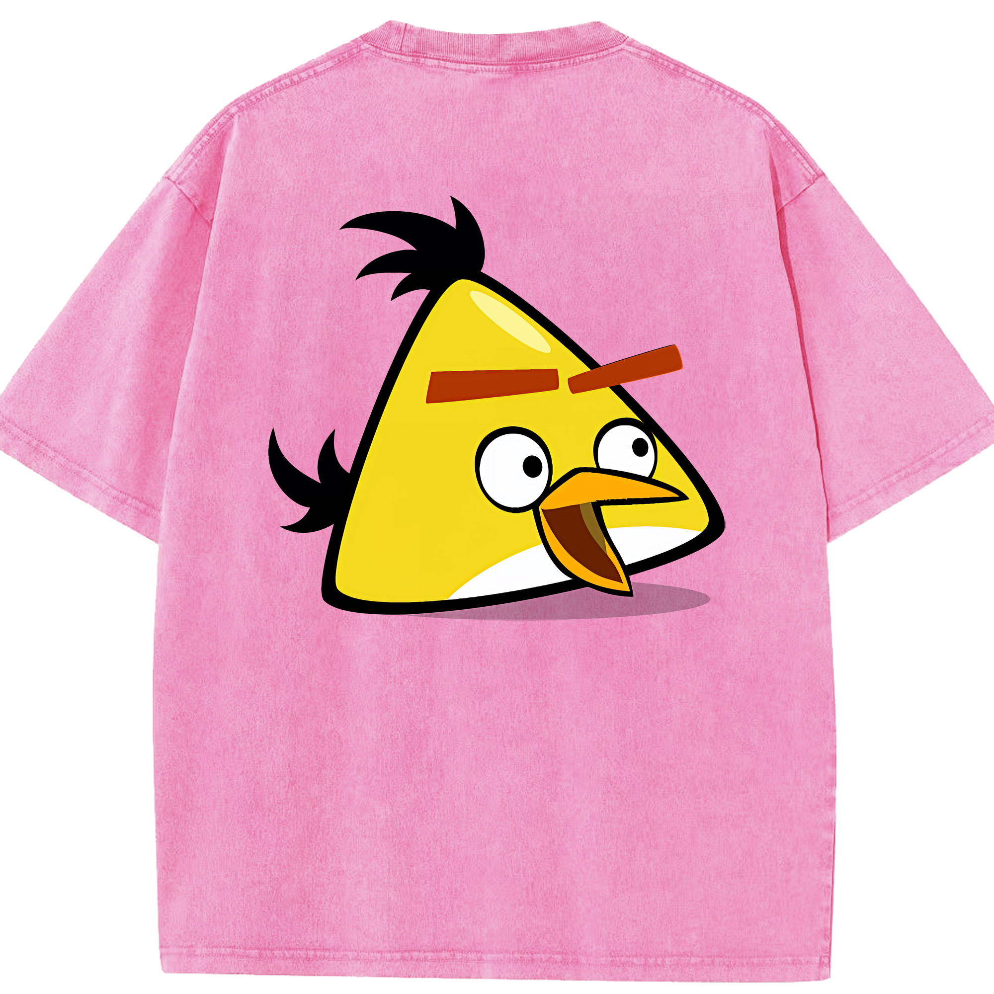 （画像用） Angry Birds アングリーバード 綿100% ヴィンテージ風 半袖Tシャツ（背面プリント）